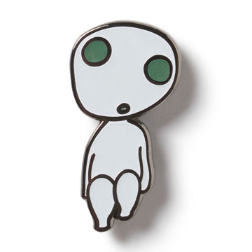 Character with large green eyes on a white background Studio Ghibli Kodama Exclusive Enamel Lapel Pin Academy Museum